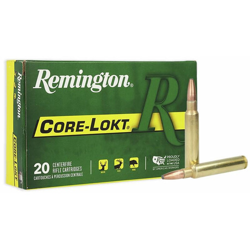 Remington Core-Lokt 338 Remington Ultra Magnum Ammo 250 Grain Jacketed Soft Point Box of 20