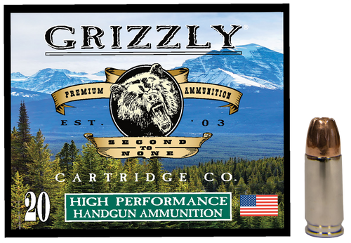 Grizzly Cartridge High Performance Handgun 9mm Luger Ammo 115 Grain Jacketed Hollow Point Box of 20