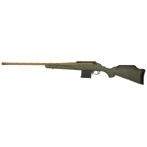 Ruger American Predator Gen II Bolt Action Rifle 204 Ruger 22" Fluted Burnt Bronze Cerakote Threaded Barrel Burnt Bronze Frame Green Splatter Raised Comb Stock - Image 1