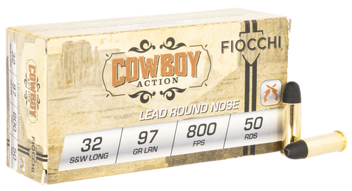 Fiocchi .32 S&W Long Ammo 97 Grain LFP Box of 50