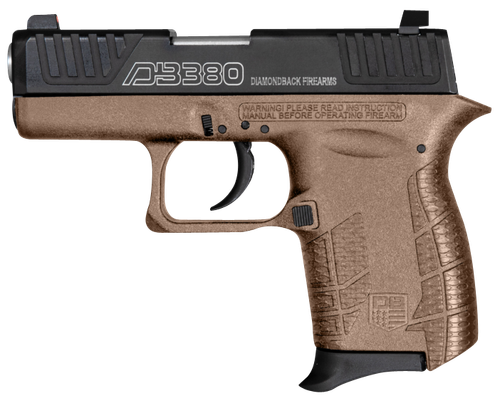 Diamondback DB380 Gen IV 380 ACP Pistol 2.8" Barrel 6+1 Rounds Black Oxide Slide Flat Dark Earth Frame