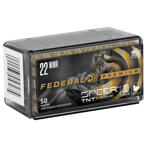 Federal 22 WMR Ammo 30 Grain Speer TNT Hollow Point Box of 50