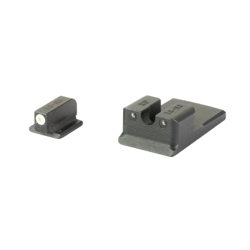 TRUGLO Tritium Pro Sight Set Ruger SR9, SR9C, SR40, SR40C, SR45 Tritium Green with White Front Outline - Image 1
