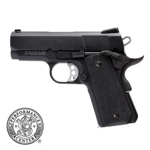 Smith & Wesson PC Pro Series SW1911 9mm Luger Pistol 3" Barrel 8+1 Round (Stainless Steel Finish, Adjustable Rear Sight, Scandium Alloy Frame, Oversized External Extractor)