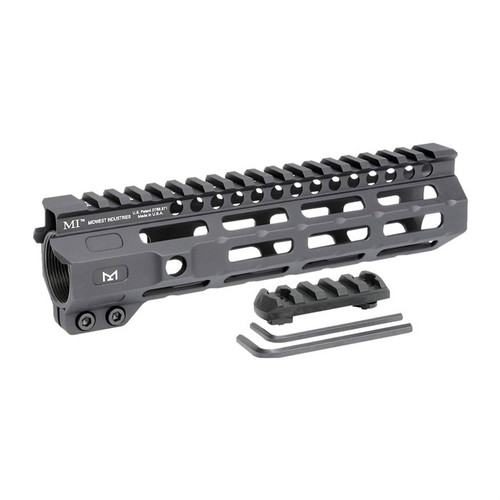 Midwest Industries Combat Rail Free Float M-LOK Handguard AR-15 8" Aluminum Black