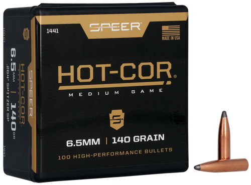 Speer Hot-Cor 6.5mm (264 Diameter) Bullets 140 Grain Soft Point Box of 100