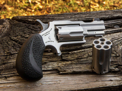North American Arms Bug Out II 22 Long Rifle Revolver 1.65" Stainless Barrel 5 Round Black Grip