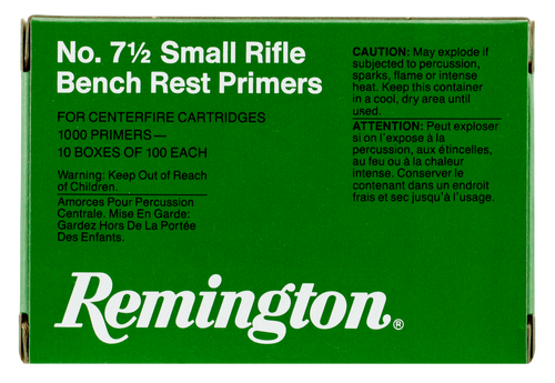 Remington 7 1/2 Small Rifle Primers, 1000 Count