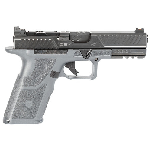 Zev Technologies OZ9 Combat Pistol 9mm Luger 4.5" Barrel 10+1 Round Black Slide Gray Grip