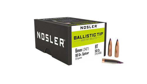 Nosler 6MM .243" 90gr Ballistic Tip 50/Box Nosler 6MM .243" 90gr Ballistic Tip 50/Box
