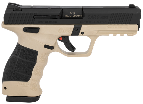 Sar USA SAR9 Mete Safari 9mm Luger Pistol 4.50" Barrel 17+1 Round Black