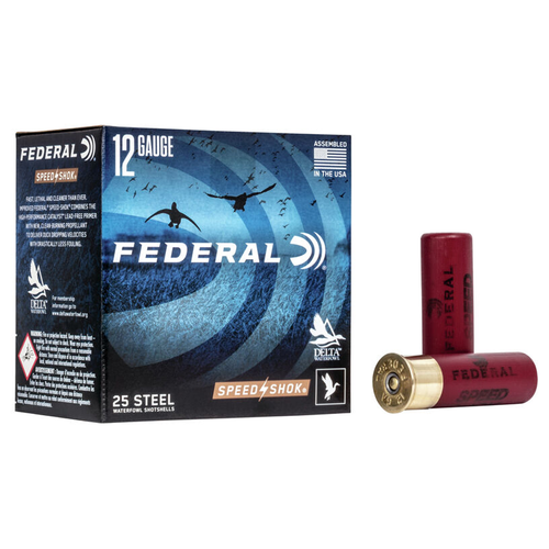 Federal Speed-Shok High Velocity 12 Gauge Ammo 3" BBB Steel Shot 1-1/4 oz Box of 25