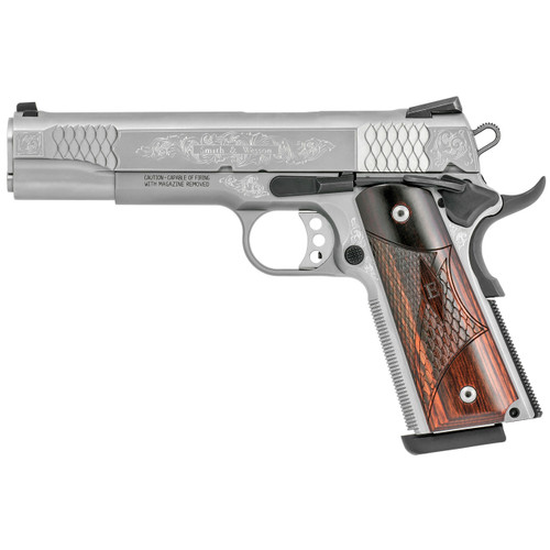 Smith & Wesson 1911 45 ACP Pistol 5" Barrel 8+1 Round Matte Stainless Slide Laminate Grip Matte Stainless Frame