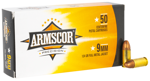 Armscor 50041PH 9mm Luger Ammo 124 Grain Full Metal Jacket 50/20