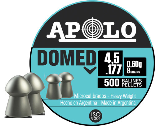 Hatsan Apolo Domed Air Gun Pellets .177 Caliber 9 Grain 500 Count