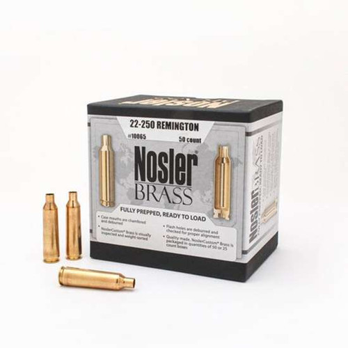Nosler Custom 22-250 Remington Brass Box of 50 Nosler Custom 22-250 Remington Brass Box of 50