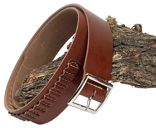 Hunter Cartridge Belt 2" 45 Caliber 25 Loops Leather Chestnut Tan Large
