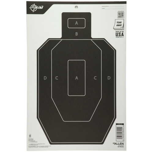 Allen EZ Aim Paper IPSC Target 12x18 50 Pack