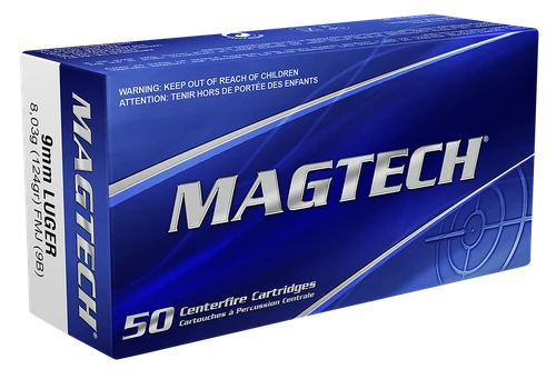 Magtech 9B 9mm Luger Ammo 124 Grain Full Metal Jacket Box of 50