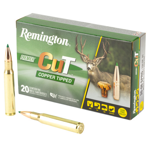 Remington Premier CuT 30-06 Springfield Ammo 165 Grain Polymer Tip Lead Free Box of 20 - Image 1