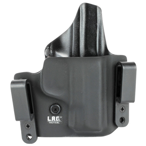 L.A.G. Tactical Defender IWB/OWB Holster Right Hand S&W M&P Shield 9mm, 40 S&W Kydex Black