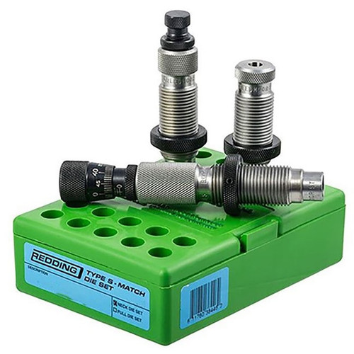 Redding Type S Match 6mm PPC Bushing Neck Sizing, Body, Bullet Seating 3 Die Set