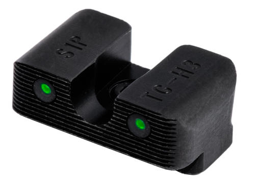 Truglo Tritium Pro Night Sights for Sig Sauer #8 Front and Rear Green with White Outline