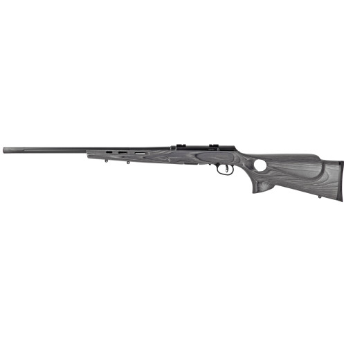 Savage Arms A17 Target Semi Automatic Rifle 17 Hornady Magnum Rimfire (HMR) 22" Black Barrel Black Frame Gray Laminated Thumbhole Stock