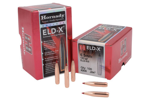 Hornady 6.5mm .264 143 gr ELD-X 100/Box