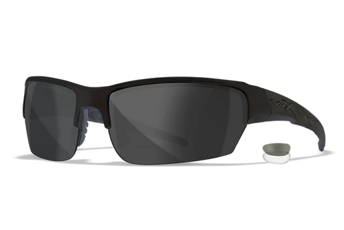 Wiley X WX Saint Sunglasses Matte Black Frame Smoke Gray/Clear Lens