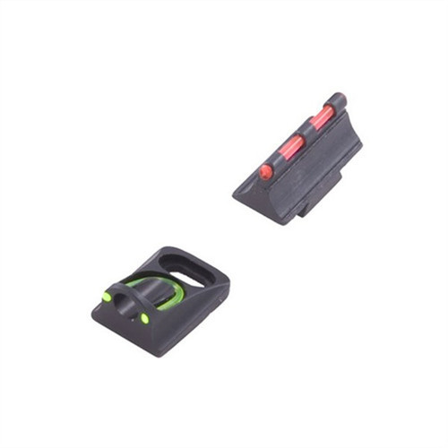 Williams Fire Sight Set Ghost Ring Remington Shotguns, Pre-2003 Rifles, Muzzleloaders Aluminum Black Fiber Optic Red Front, Green Rear