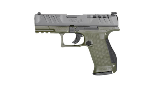 Walther PDP 9mm Semi-Automatic Pistol 4" Black/Green 10+1