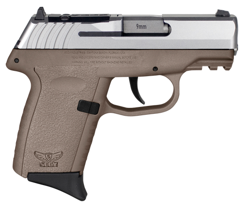 SCCY CPX-2 RDR 9mm Luger Pistol 3.1" Barrel 10+1 Round Stainless Slide FDE Frame