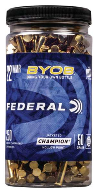 Federal BYOB 22 WMR Ammo 50 Grain JHP 250 Rounds