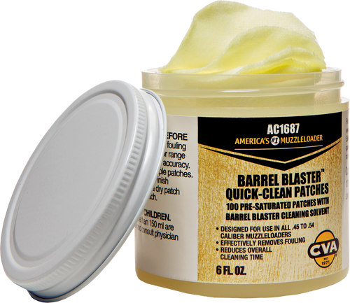 CVA Barrel Blaster Quick Clean Black Powder Cleaning Patches