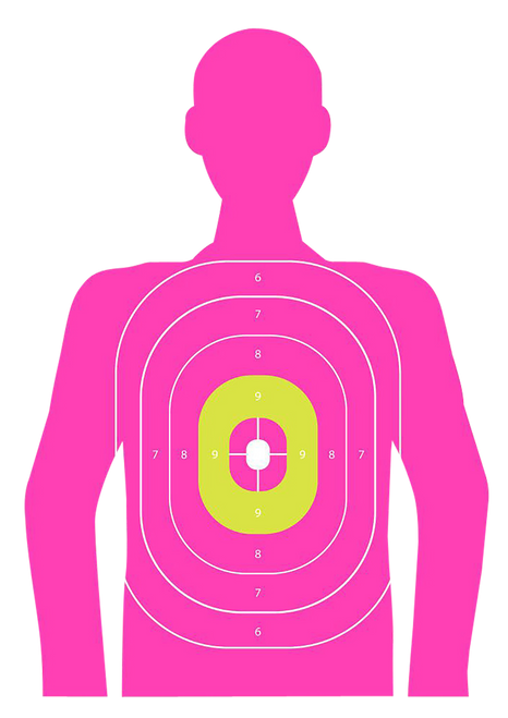 Ez-Aim 15653 Pink Silhouette Paper Targets 3 Pack 23x35