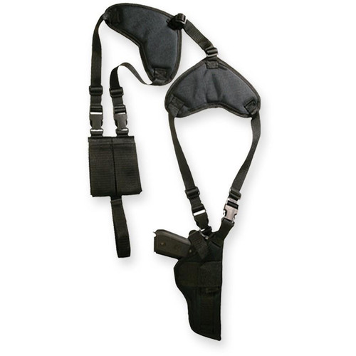 Bulldog Cases Deluxe Shoulder Holster Ambidextrous Large Frame Automatics 3.5-5" Barrels Black