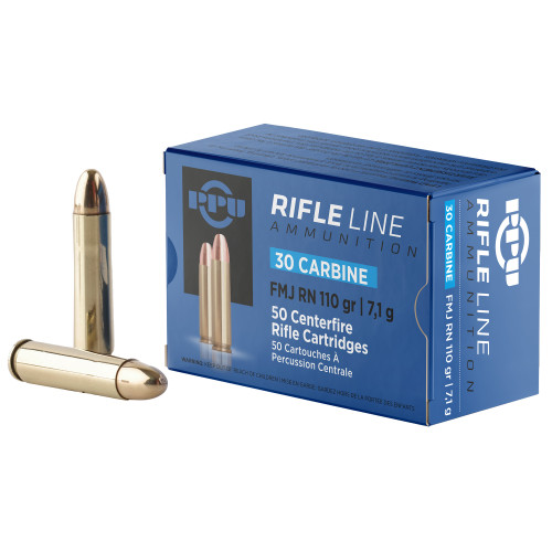PPU 30 Carbine Ammo 110 Grain Full Metal Jacket Box of 50