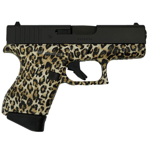 Glock 43 9mm Luger Pistol 3.4" Barrel 6+1 Rounds Leopard Print Grip