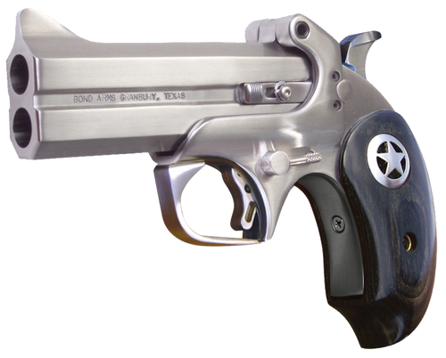 Bond Arms Ranger II 38 Special/357 Magnum Pistol 4.25" Barrel 2 Rounds Stainless Black Ash Grips