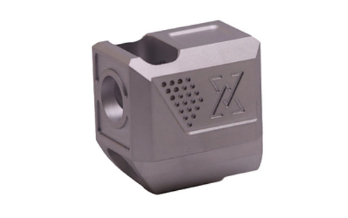 True Precision True-Lock Compensator for Sig Sauer P365, P365 Micro, P365XL, P365 FUSE, P365 X-Macro 1/2x28 Thread Aluminum Silver