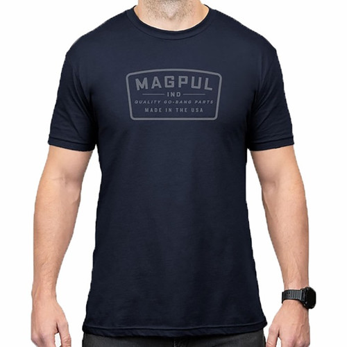 Go Bang Parts Cotton T-Shirt Navy Small