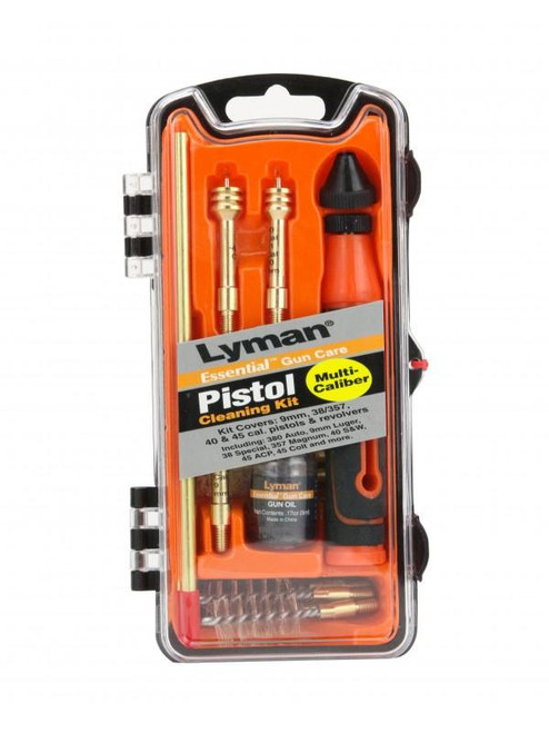 Lyman Multi-Caliber Essential Pistol Cleaning Kit 380 Auto, 9mm, .40, .45