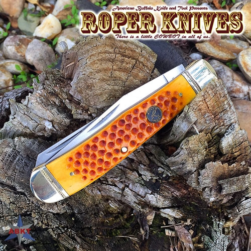 American Buffalo Knife & Tool Trapper Knife, 3.25" Blade - Image 1