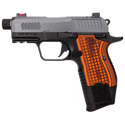 Kimber CDS9 9mm Luger Pistol 3.64" Threaded Barrel 15+1 Round Gray Slide Orange/Black Grip Black Frame - Image 1