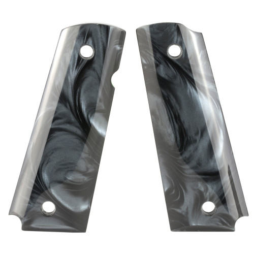 Hogue 1911 Government Grips Polymer Black Pearlized - Image 1