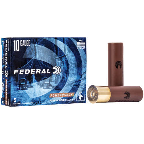 Federal PowerShok 10 Gauge 3-1/2 Inch Rifled Slug 5 Rounds