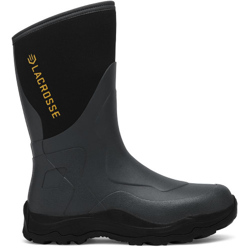 LaCrosse Men's Alpha Agility Field 12" Waterproof Hunting Boots Rubber Black/Gray 8 D