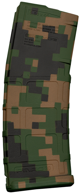 Weapon Works 228047 PMAG 30 AR/M4 Gen M2 MOE Marpat Woodland Polymer