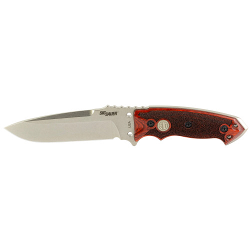 Sig Sauer EX-F01 Fixed Blade Knife 5.5" Drop Point A2 Satin Blade Rosewood Handle - Image 1